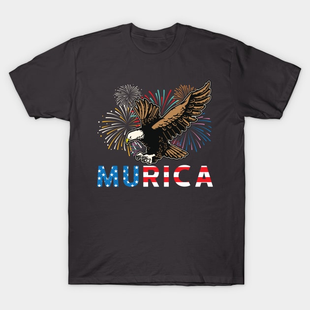 4th of July Eagle Freedom Murica Merica USA Independence Day T-Shirt by ghsp